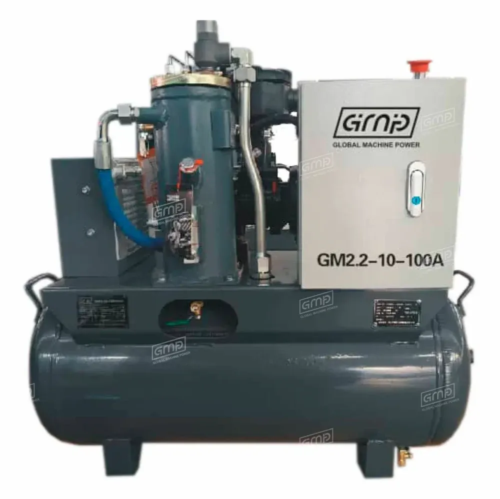 Открытый винтовой компрессор GMP GM2,2-10-100A на горизонтальном ресивере