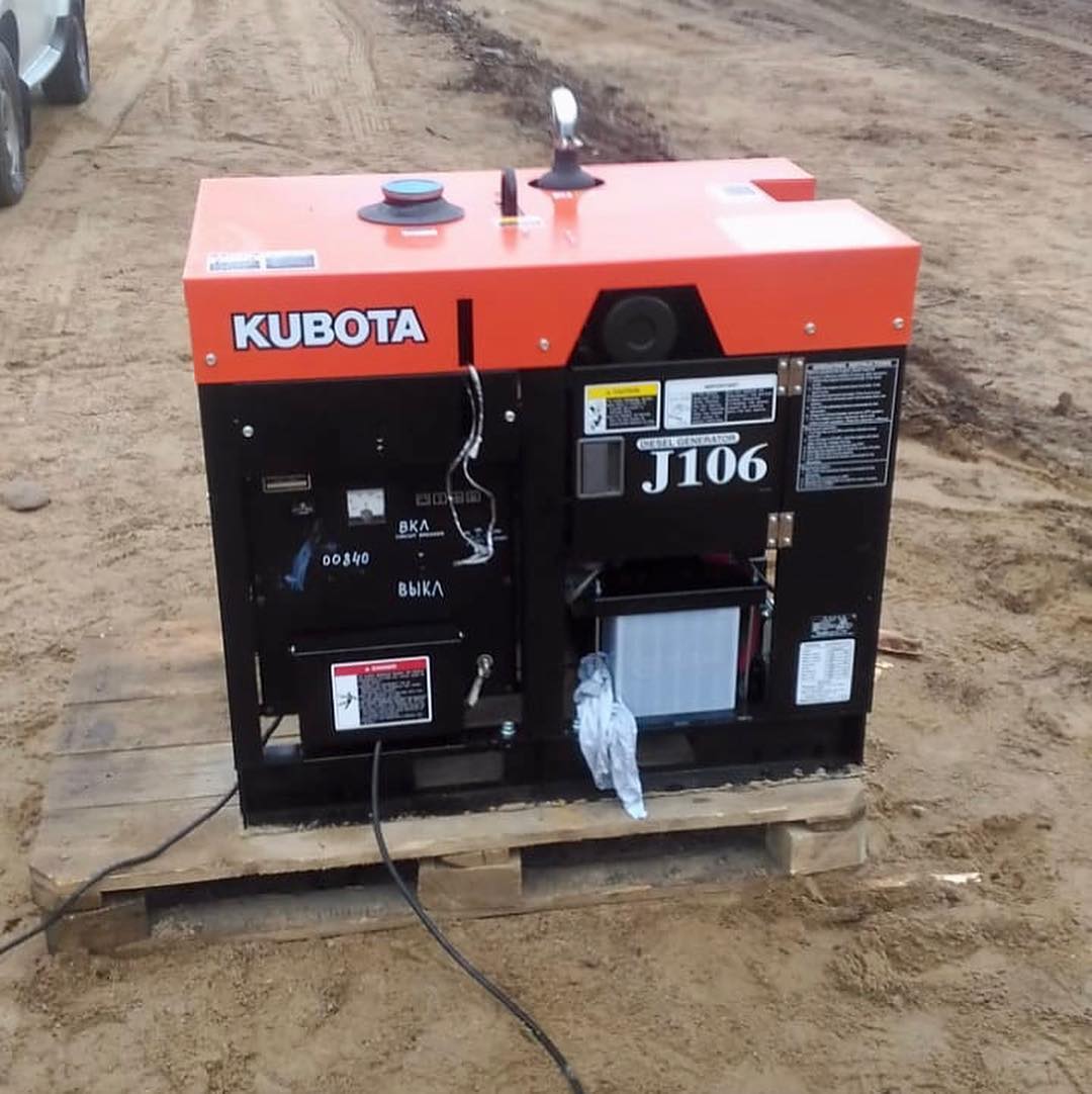 Поставка генераторов Kubota J106, J116 для сварочных работ