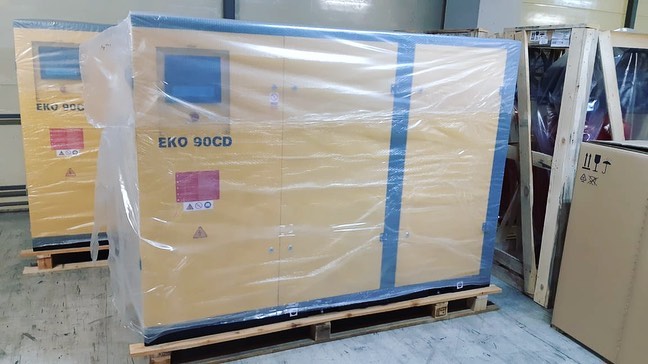 Готовим к отправке два компрессора EKOMAK EKO 90CD на 90 кВт