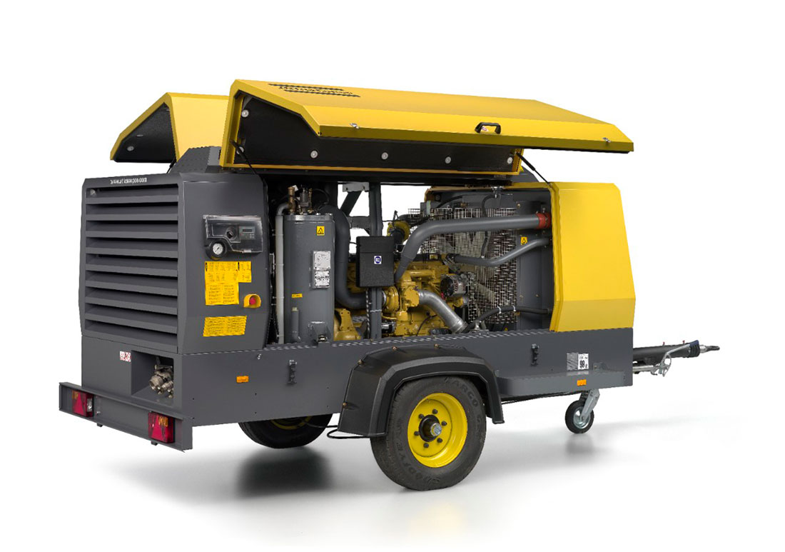 Дизельный компрессор Atlas Copco XAMS 407 CD на шасси