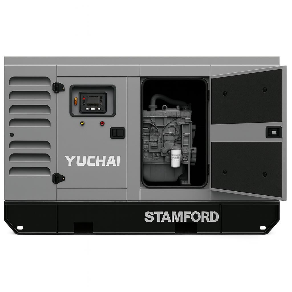Дизельный генератор Yuchai GMP AY33 в кожухе