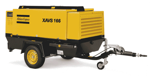 Дизельный компрессор Atlas Copco XAVS 166 DD на шасси