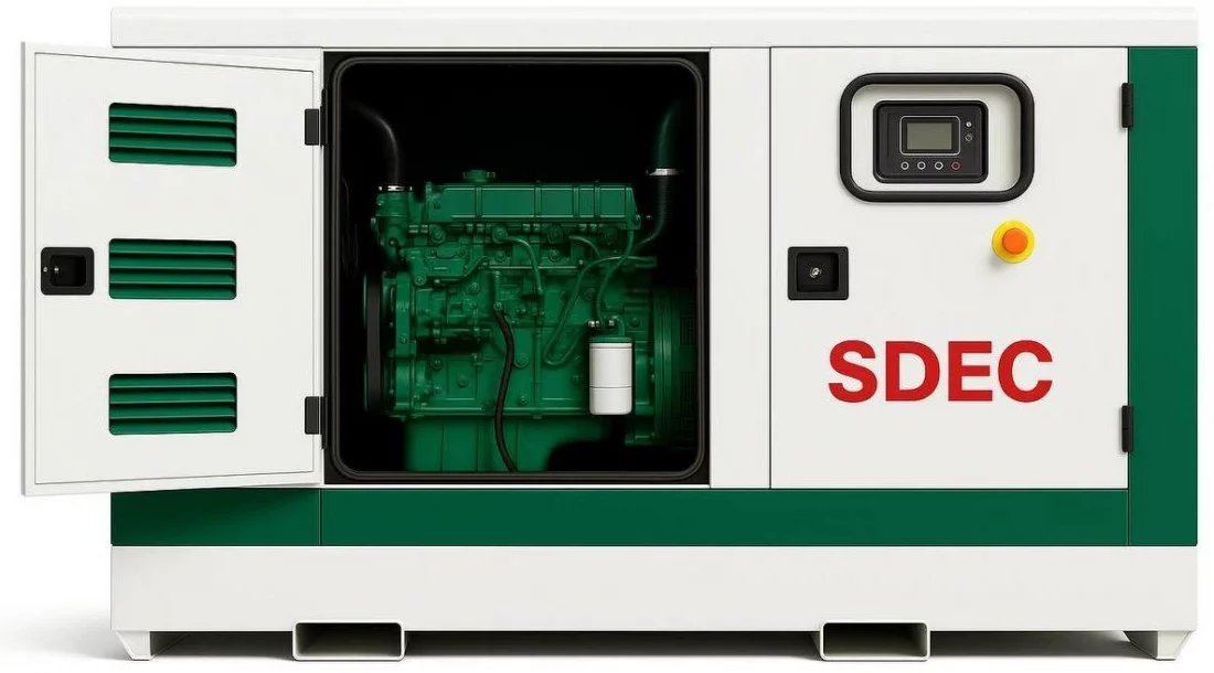Дизельный генератор SDEC GMP 413SD в кожухе