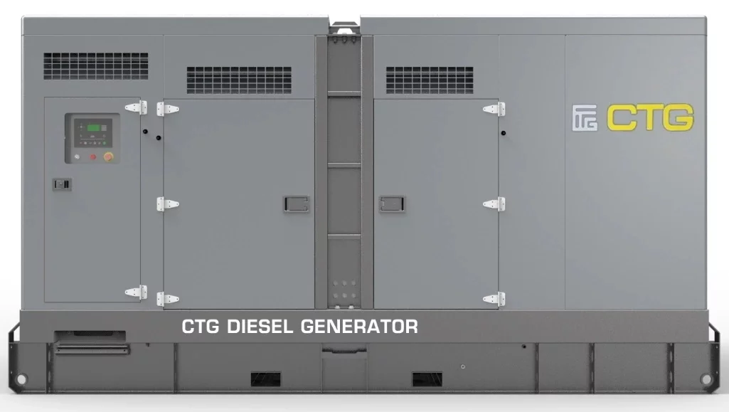 Дизельный генератор CTG 330D в кожухе с АВР