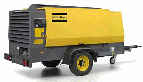 Дизельный компрессор Atlas Copco XATS 377 CD на шасси — фото 1