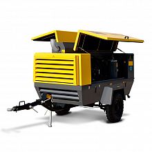 Дизельный компрессор Atlas Copco XAHS 186 DD на шасси — фото 2