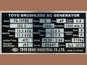 Дизельный генератор Toyo TG-19TBS — фото 29