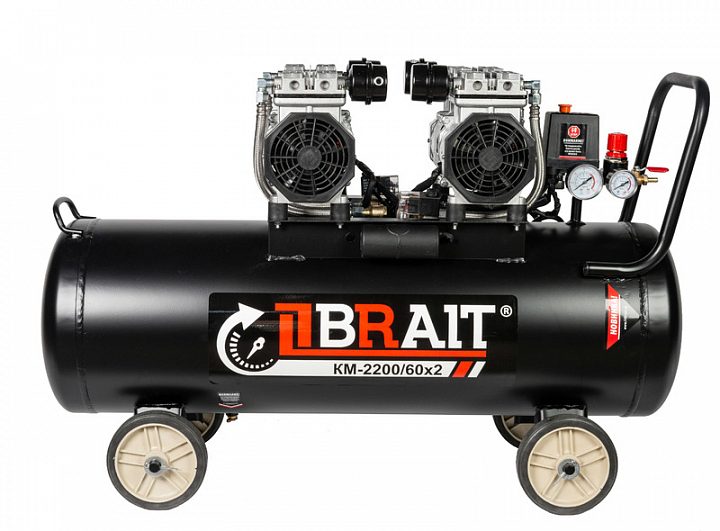 Поршневой компрессор Brait КМ-2200/100х2